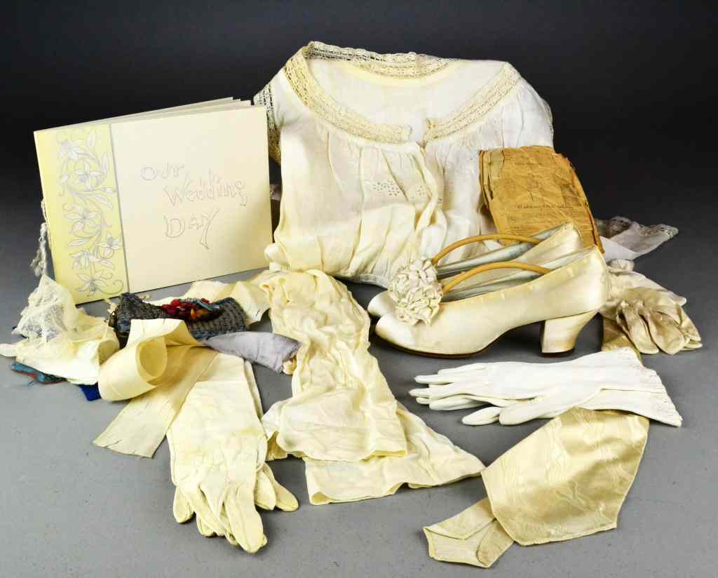 Appraisal: Antique Wedding Garments MemorabiliaCharming collection of Mrs Albee of Oregon's