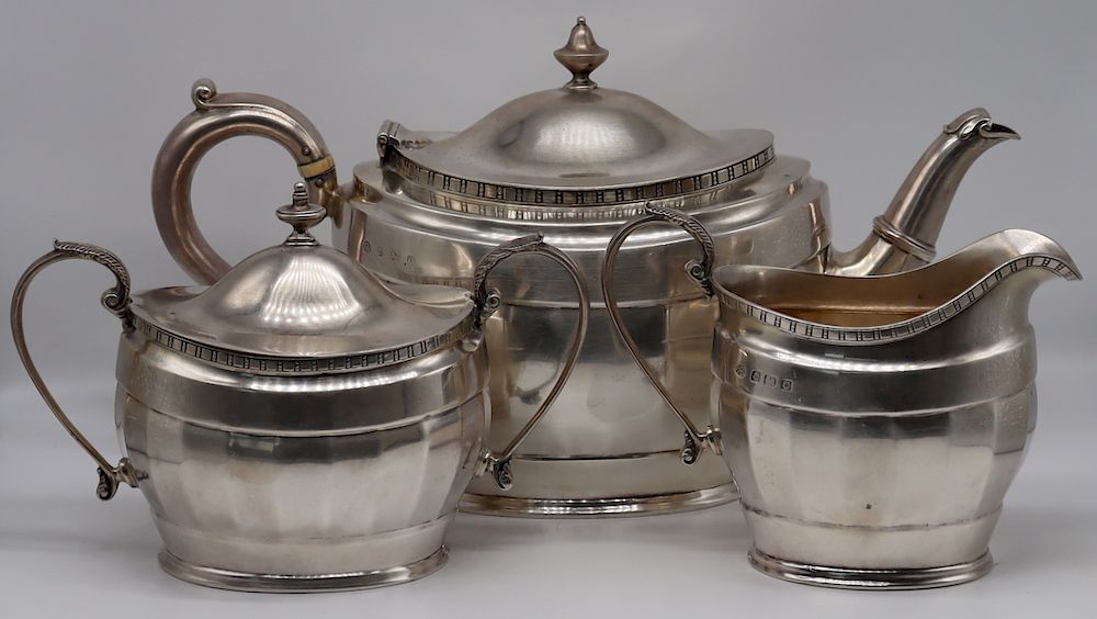 Appraisal: SILVER English Pc Silver Tea Service Adie Brothers Ltd pc