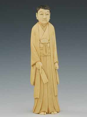 Appraisal: Japanese Carved Ivory Figure of Man with Western Style Hair