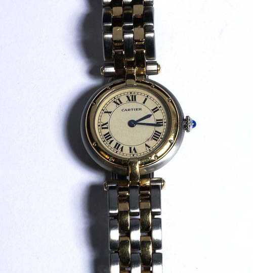 Appraisal: LADY'S WRISTWATCH CARTIER PANTHER VEND ME from the s Steel