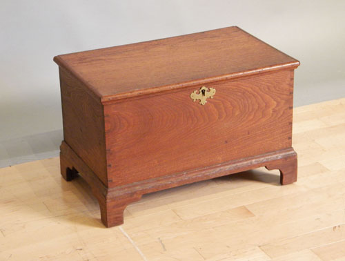 Appraisal: Miniature Pennsylvania walnut blanket chest early th c h w