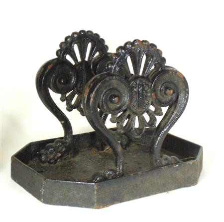 Appraisal: A th century cast iron boot scraper the plain scraper