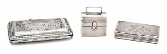 Appraisal: An English Silver Snuff Box Edward Smith Birmingham of rectangular