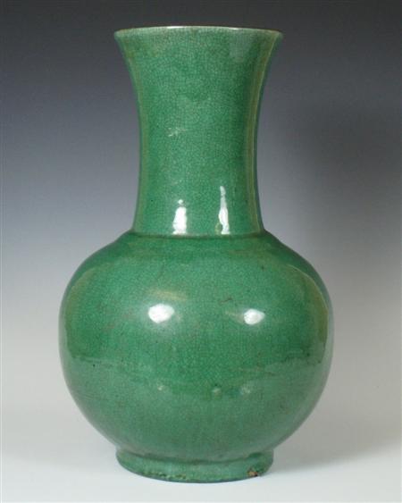 Appraisal: A late th early th century Chinese green crackle glaze