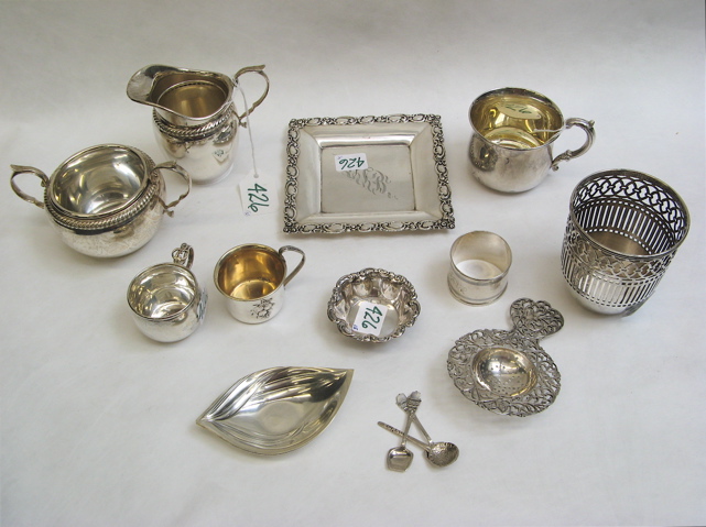 Appraisal: GROUP OF STERLING SILVER TABLE ITEMS Gorham cream and sugar