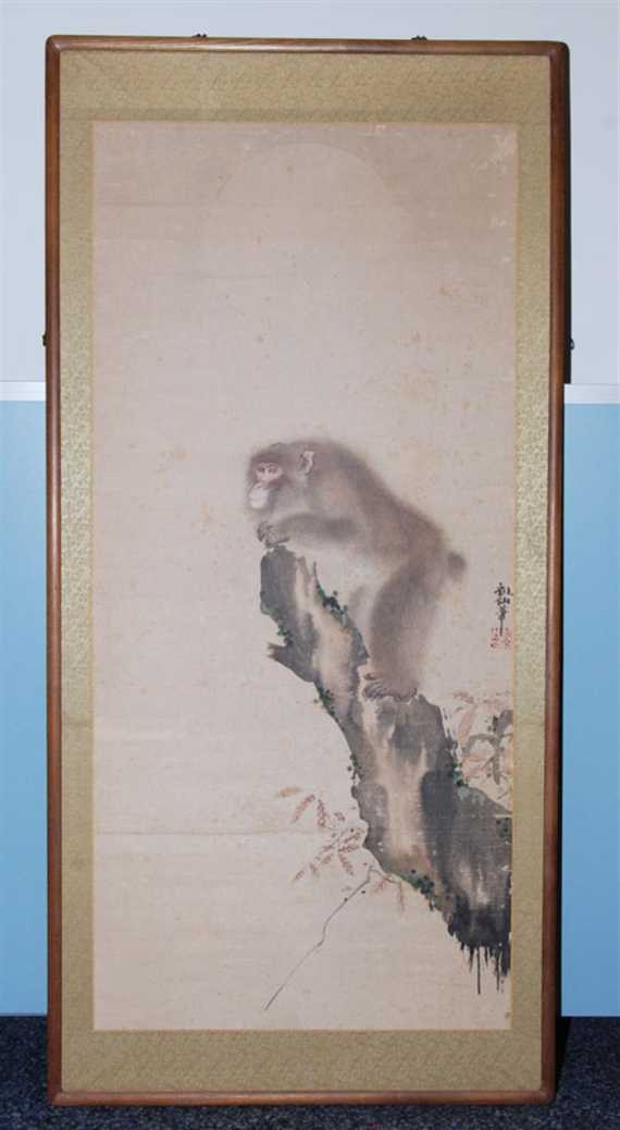 Appraisal: A PAINTING OF A MONKEY ATTRIBUTED TO MORI S SEN