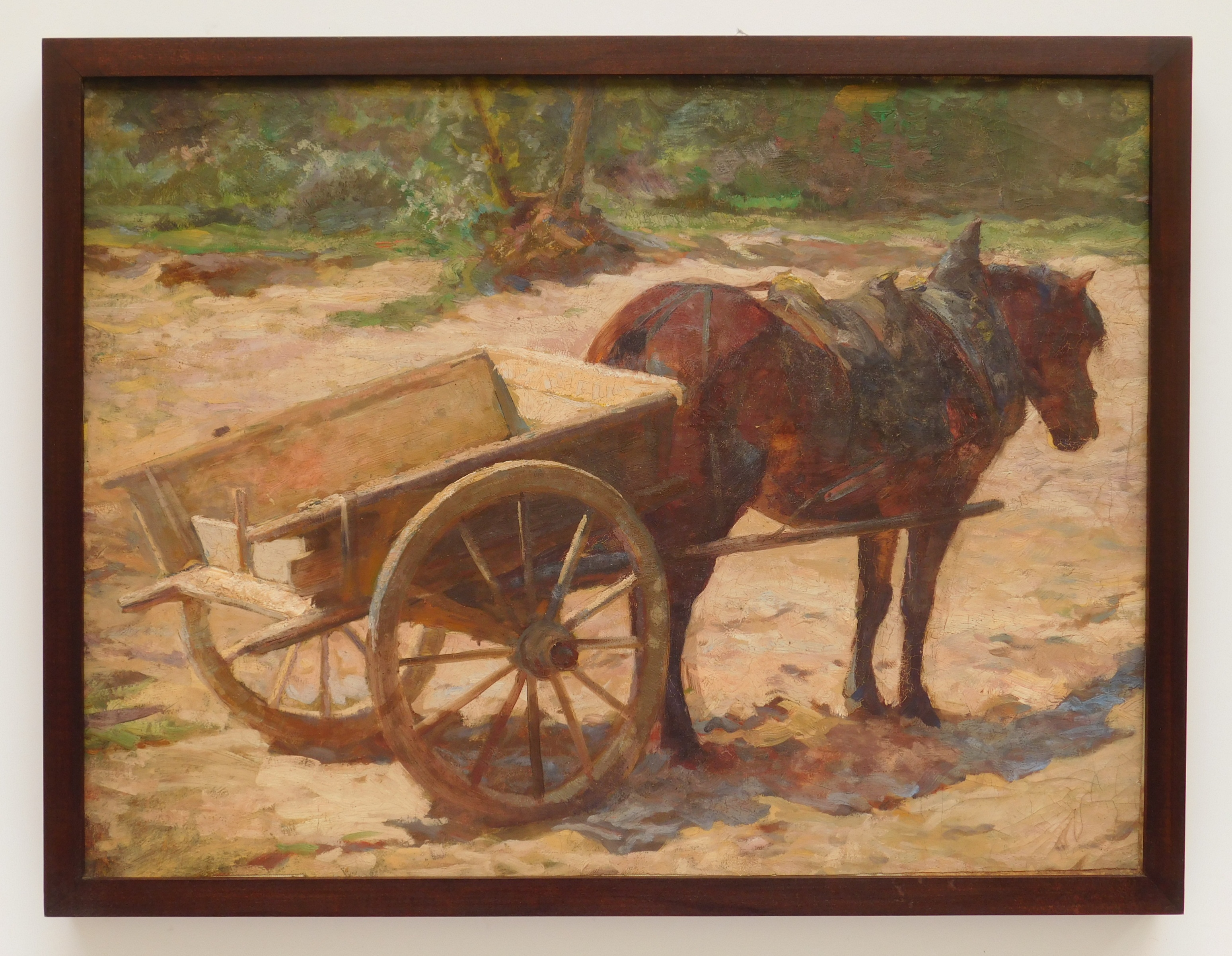 Appraisal: Henry G Keller American - Horse and Cart- oil on