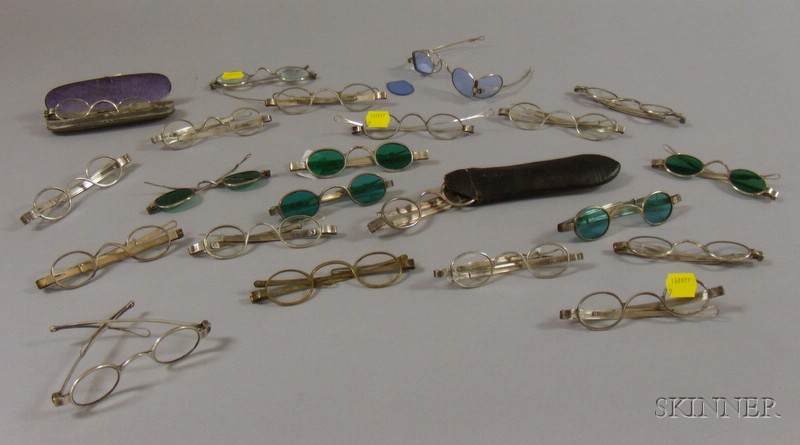 Appraisal: Approximately Twenty-one Pairs of Mostly th Century Eye Glasses makers