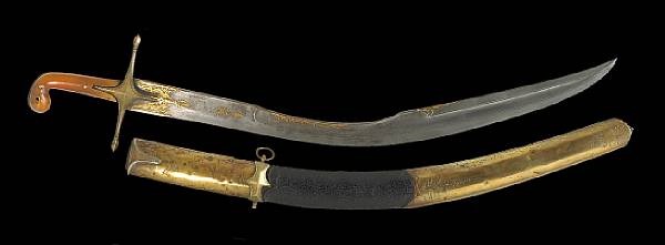 Appraisal: An Ottoman kilij th or early th century Sharply curved