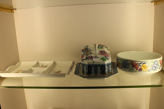 Appraisal: A POOLE POTTERY RECTANGULAR HORS D'OEUVRE DISH a Poole Pottery