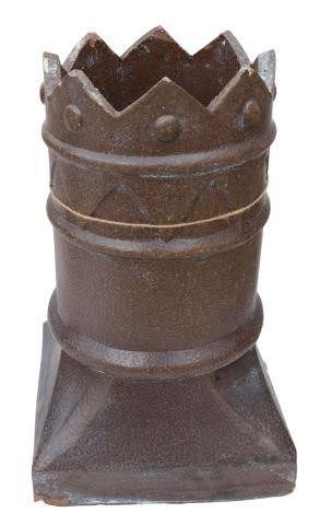 Appraisal: Small architectural turret-form chimney pot early thc chips to base