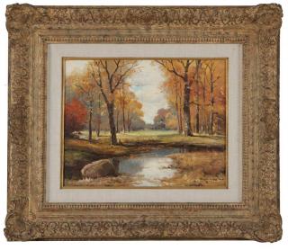 Appraisal: Robert W Wood ''Serenity'' river through a fall landscape signed