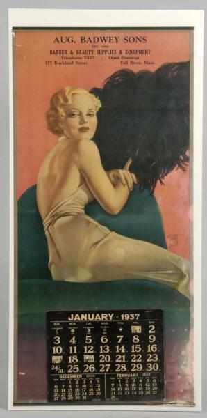 Appraisal: Alberto Vargas Pinup Calendar from Mass Description Some discoloration and