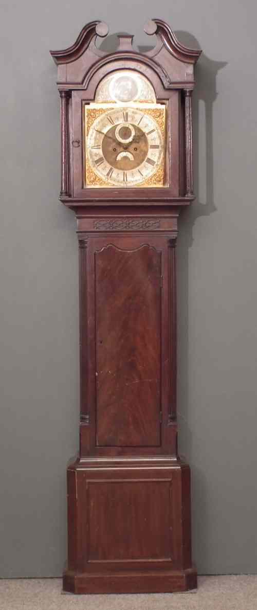 Appraisal: A late th early th Century mahogany longcase clock of