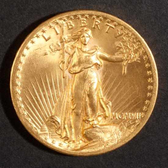 Appraisal: United States St Gaudens type gold double eagle high relief