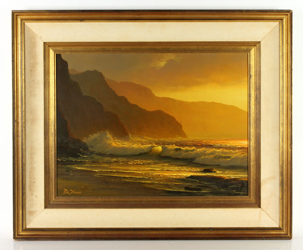 Appraisal: - DeShazo Beach Scene O B William DeShazo American b