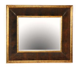 Appraisal: Contemporary parcel gilt mirror w Contemporary parcel gilt mirror the