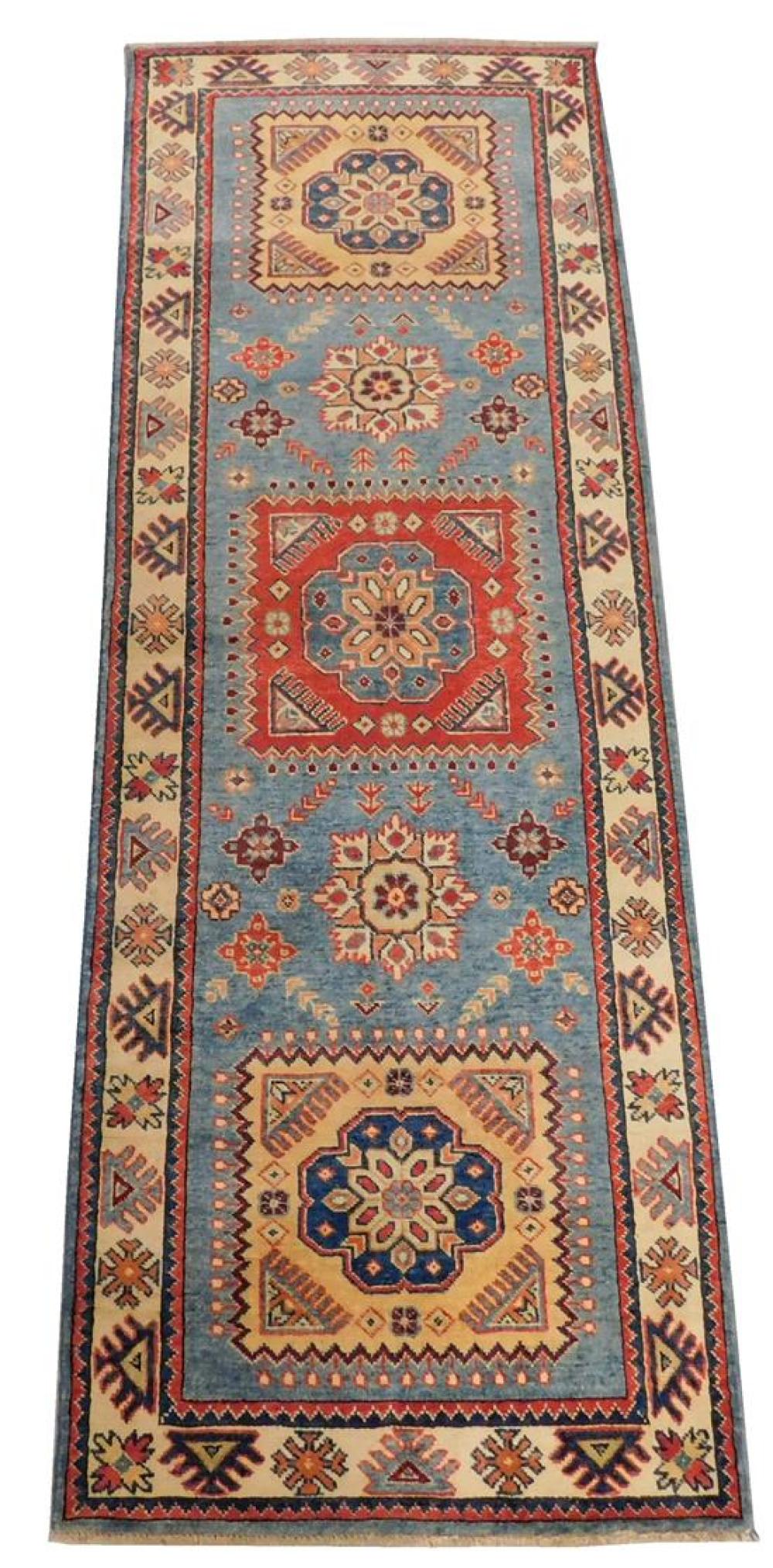 Appraisal: RUG Uzbek Kazak ' x ' hand-knotted wool on cotton