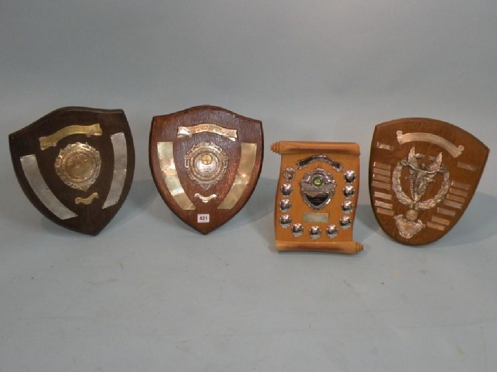 Appraisal: Four British Rail Doncaster Division Eastern Region trophies for caged