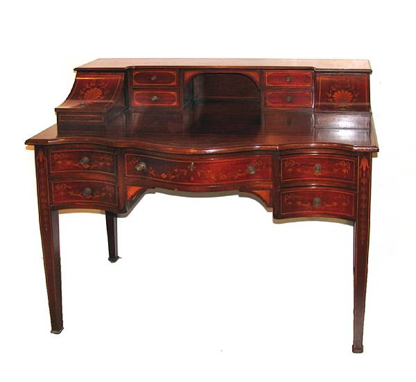 Appraisal: An inlaid mahogany desk of Carlton House form th century