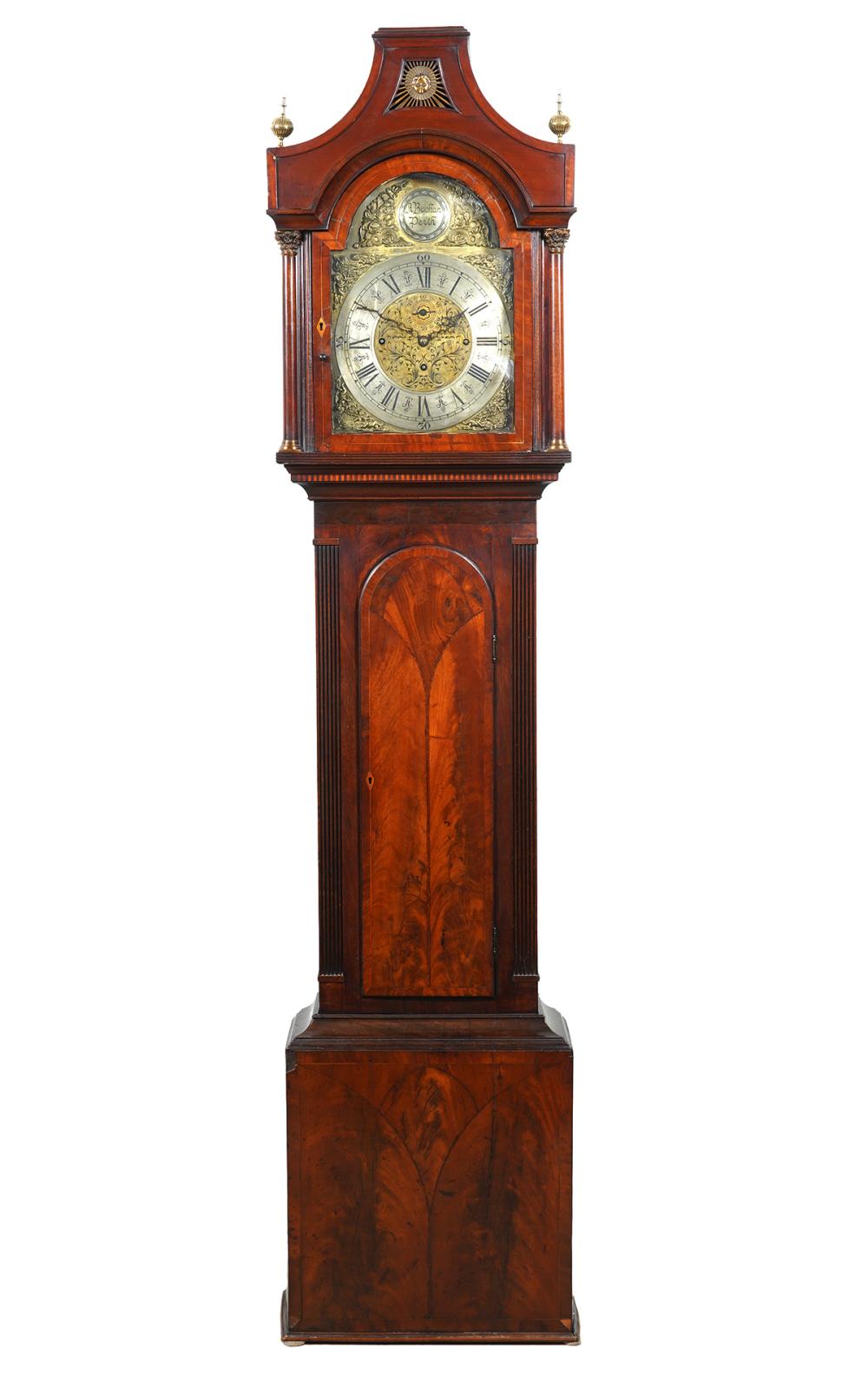 Appraisal: A BACHAN MAHOGANY GRANDFATHER CLOCKThis mahogany clock is signed A