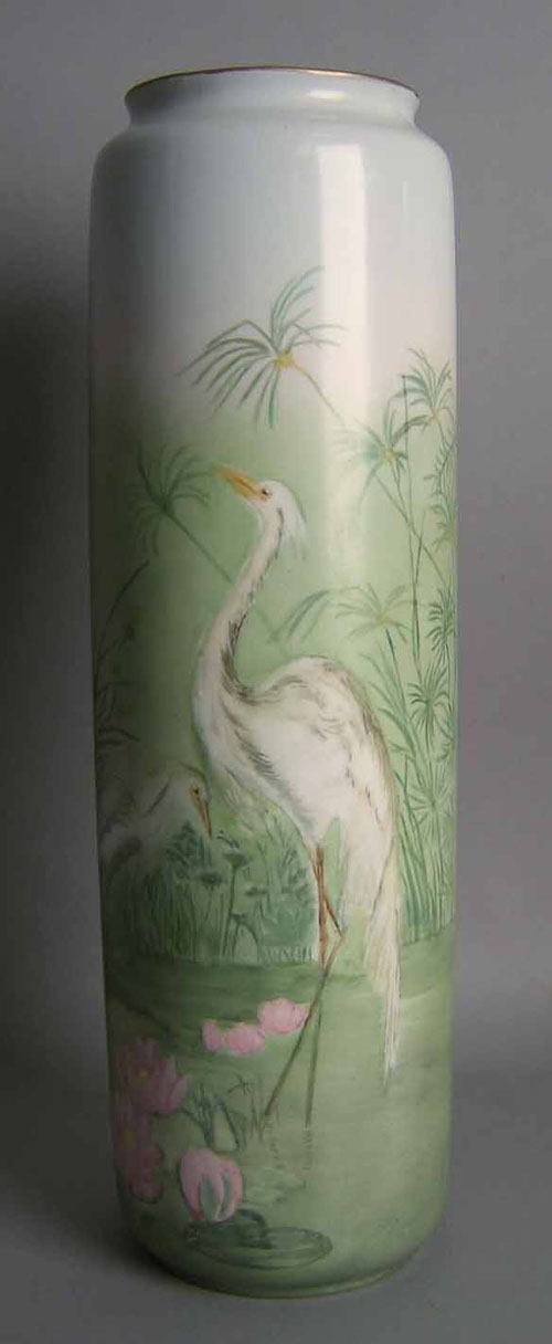 Appraisal: T V Limoges painted vase h