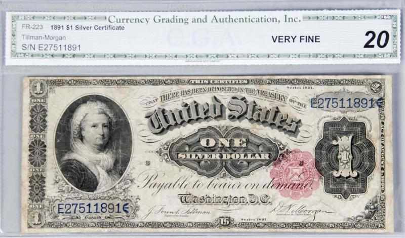 Appraisal: Silver Certificate CGA VF-