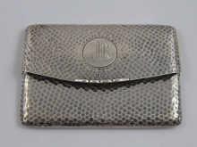 Appraisal: A silver card case with sprung cover by SM Co