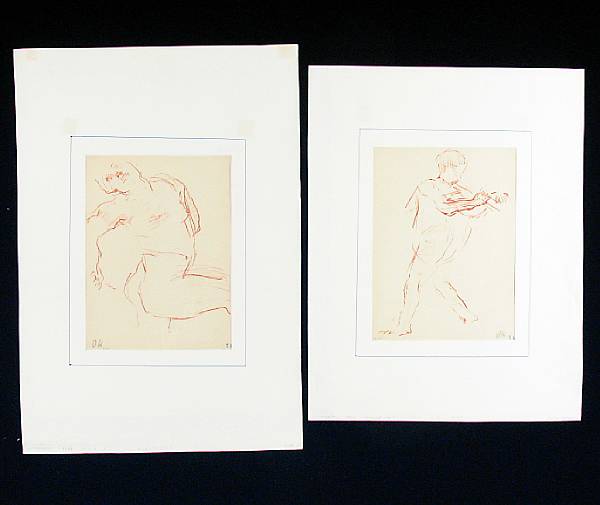 Appraisal: Oskar Kokoschka Ecstatic Dancer The Flute Player Color lithographs each