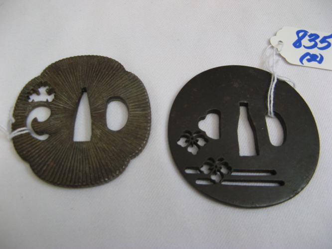 Appraisal: TWO JAPANESE TSUBA late Edo early Meiji Periods the first