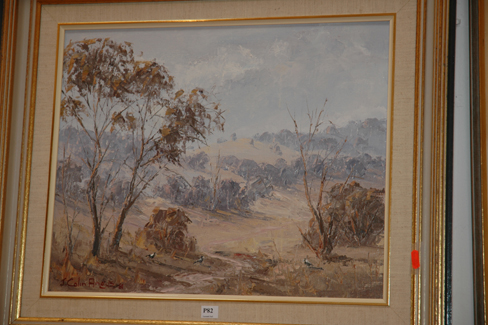 Appraisal: JOHN COLIN ANGUS DUSK IN THE BYAWATHA HIILLS OIL ON