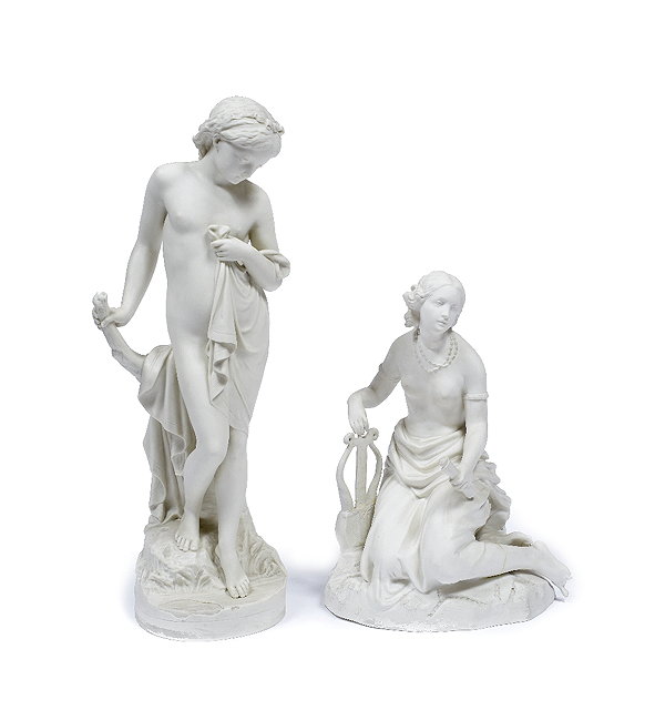 Appraisal: A Copeland Parian model Bather Surprisedafter Owen Hail cm high