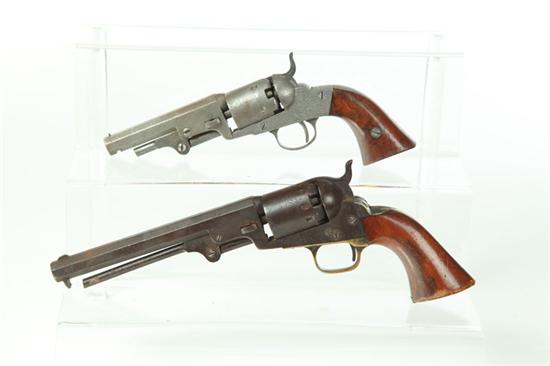 Appraisal: TWO MANHATTAN REVOLVERS Navy model caliber five-shot cylinder '' octagonal