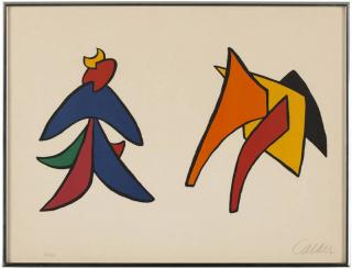 Appraisal: Alexander Calder Two stabiles from Derriere Le Miroir signed in