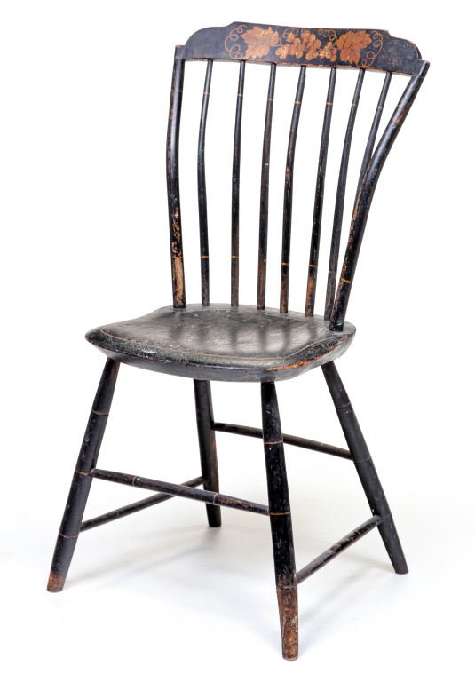 Appraisal: AMERICAN PAINTED WINDSOR SIDE CHAIR First quarter th century mixed