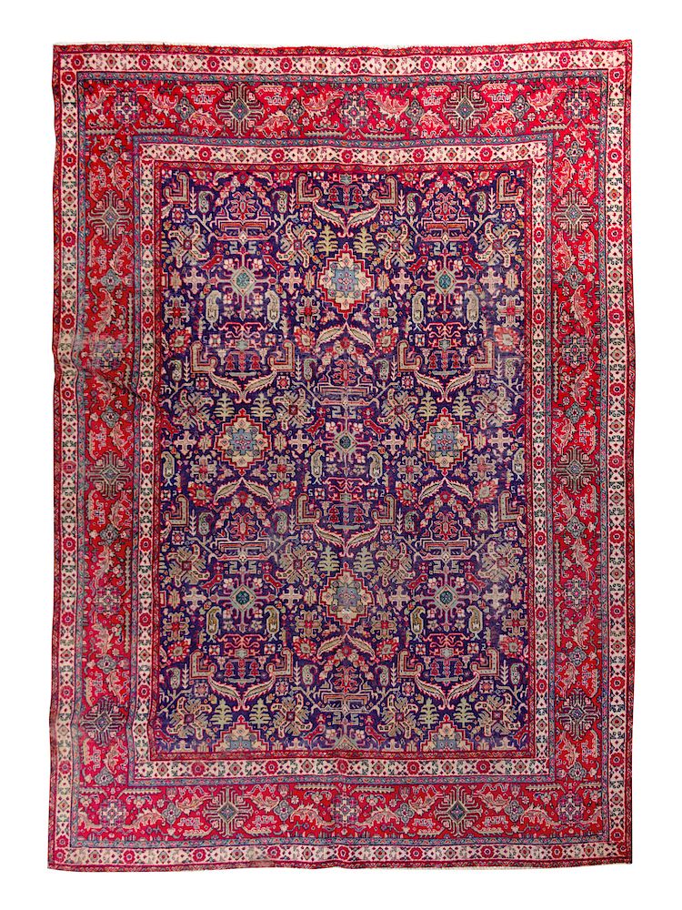 Appraisal: A Heriz Wool Rug A Heriz Wool Rug th Century