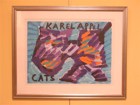 Appraisal: KAREL APPEL DUTCH - CATS Lithograph x in sight Signed