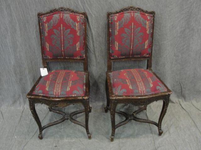 Appraisal: Pair of Louis XV Style Parlor Chairs From an East