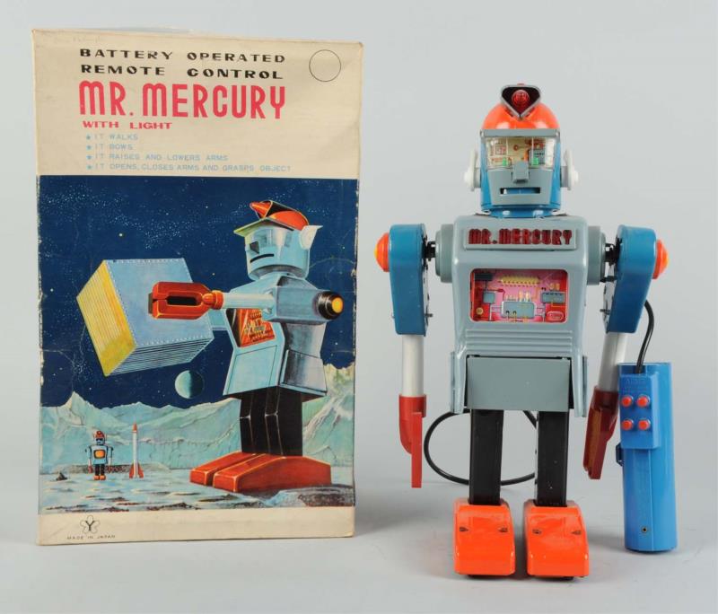 Appraisal: Japanese Tin Litho Mr Mercury Robot O B Battery -