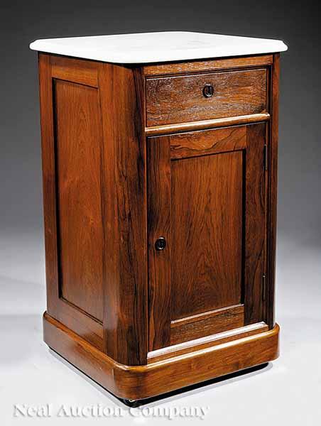 Appraisal: An American Carved Rosewood Bedside Commode c New York molded