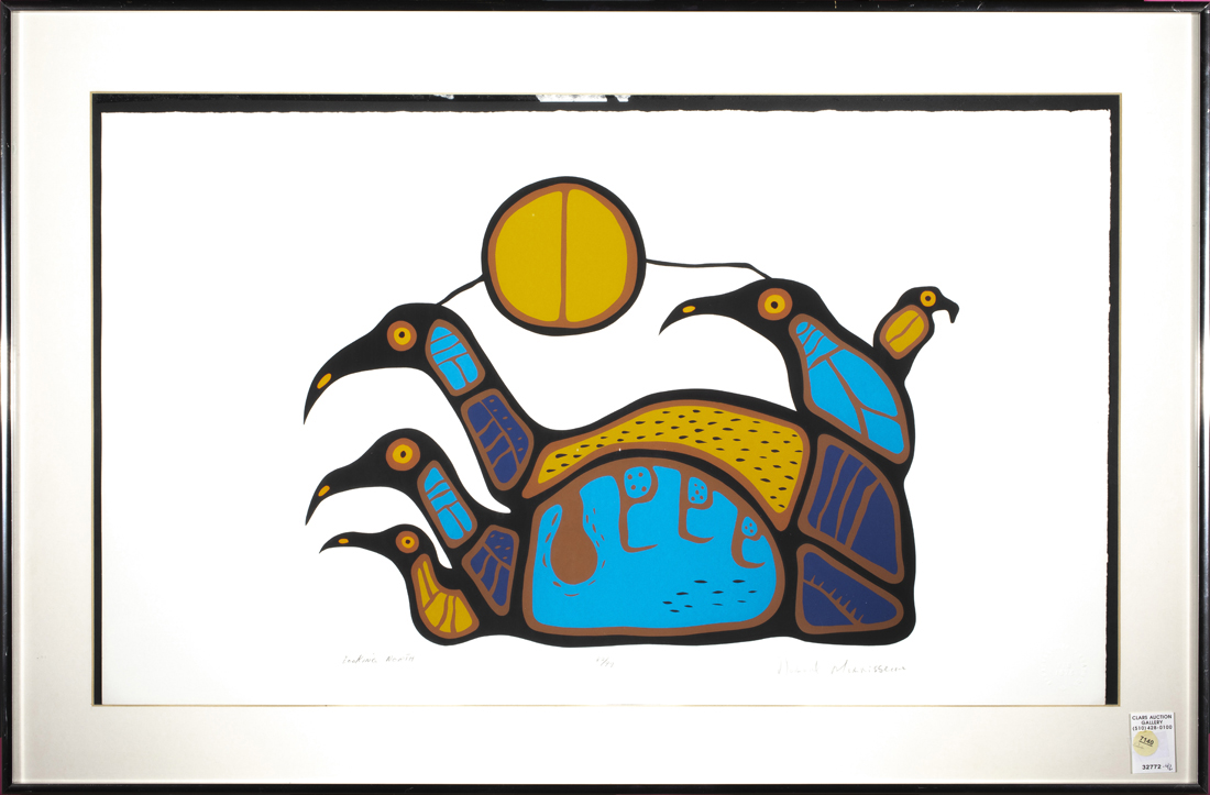 Appraisal: PRINT NORVAL MORRISEAU Norval Morriseau Canadian - Looking North color