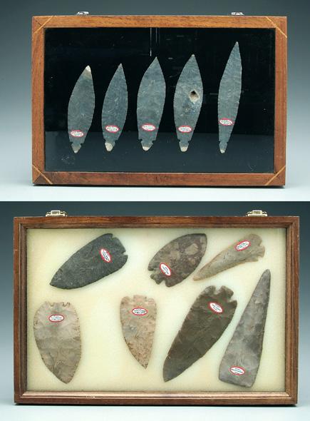 Appraisal: Twelve large projectile points some blades finely worked with various