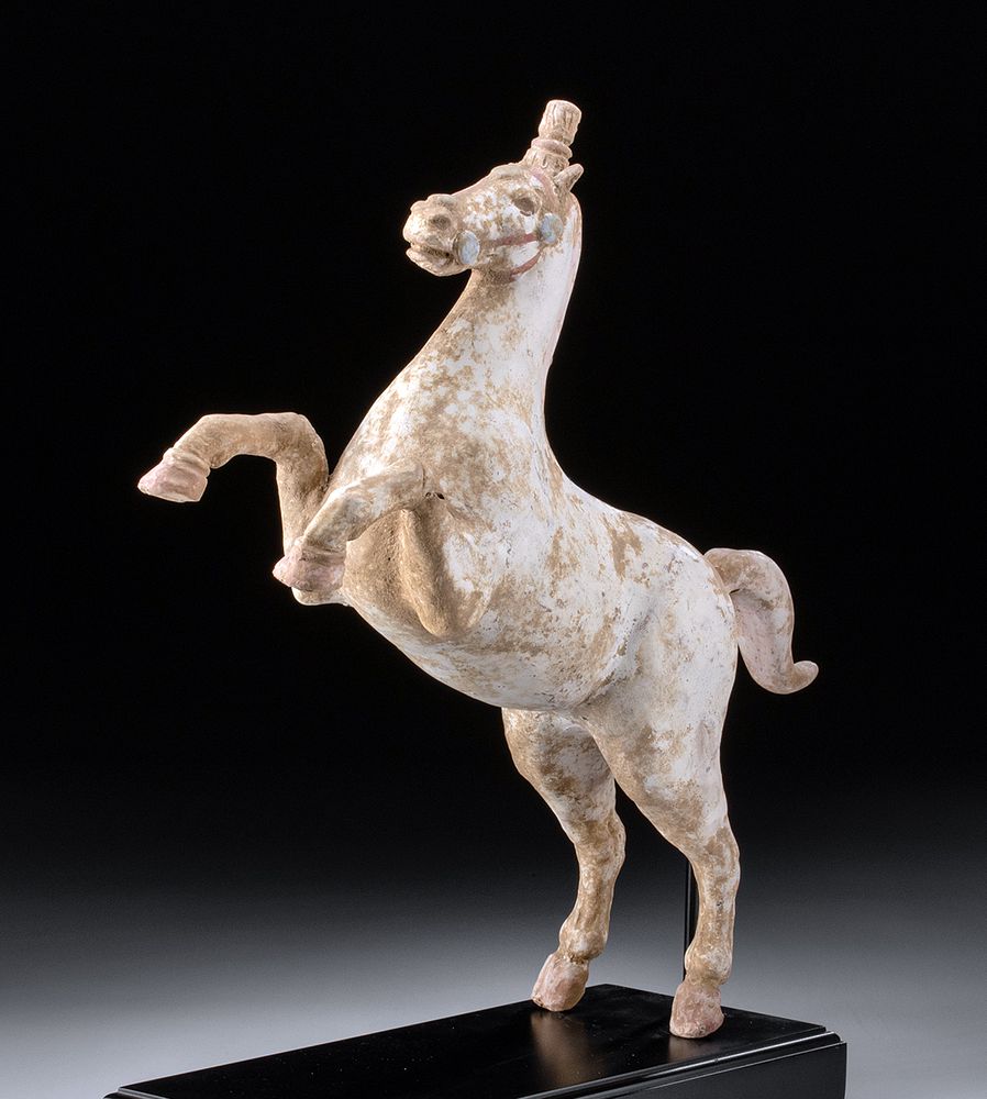 Appraisal: Greek Canosan Polychrome Terracotta Rearing Horse Magna Graecia Southern Italy