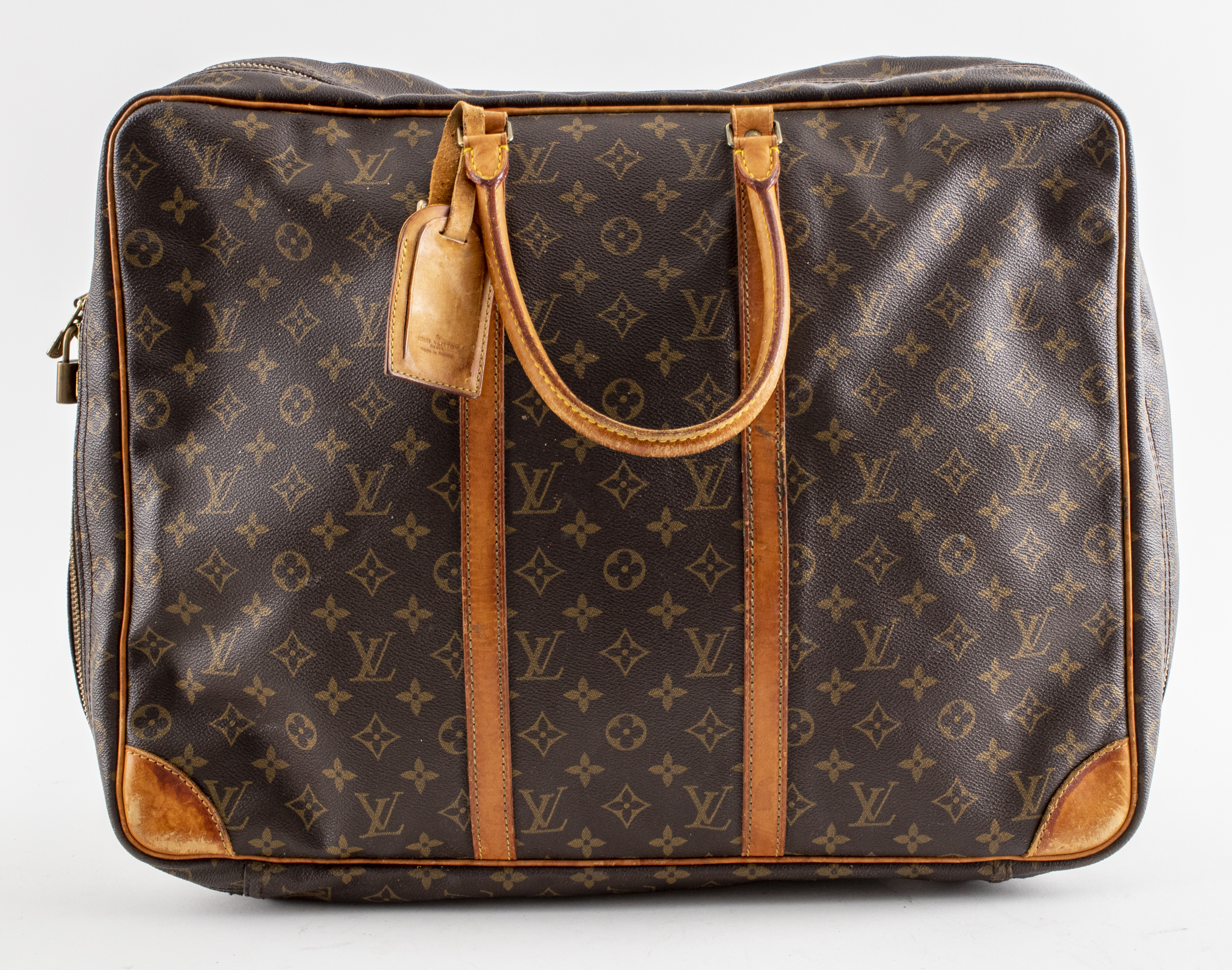 Appraisal: LOUIS VUITTON SIRIUS WEEKEND TRAVEL BAG Louis Vuitton large stamped