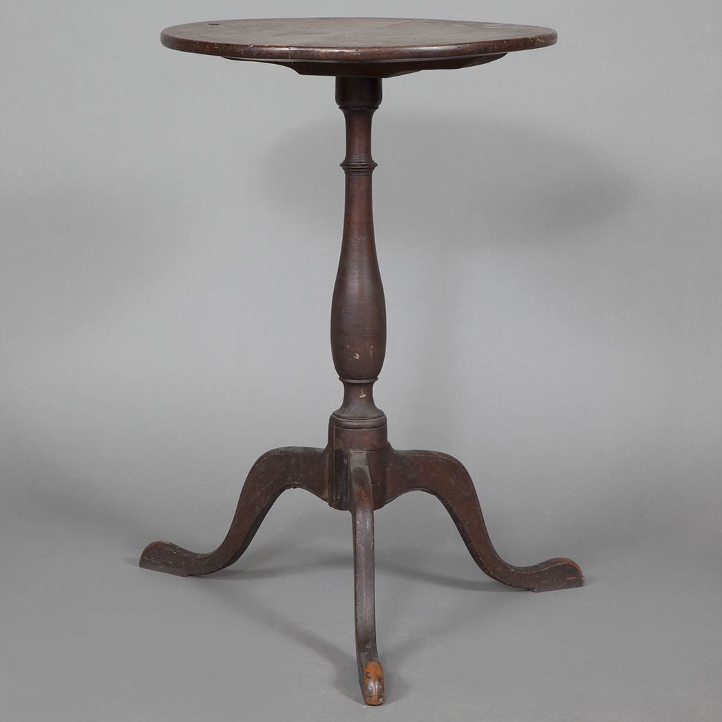 Appraisal: Queen Anne Mixed Woods Tripod Table The circular top raised