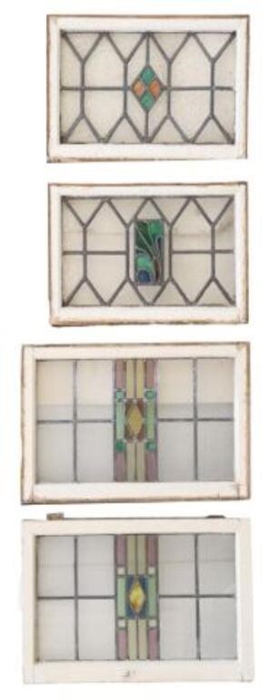 Appraisal: lot of English architectural stained and leaded glass windows early