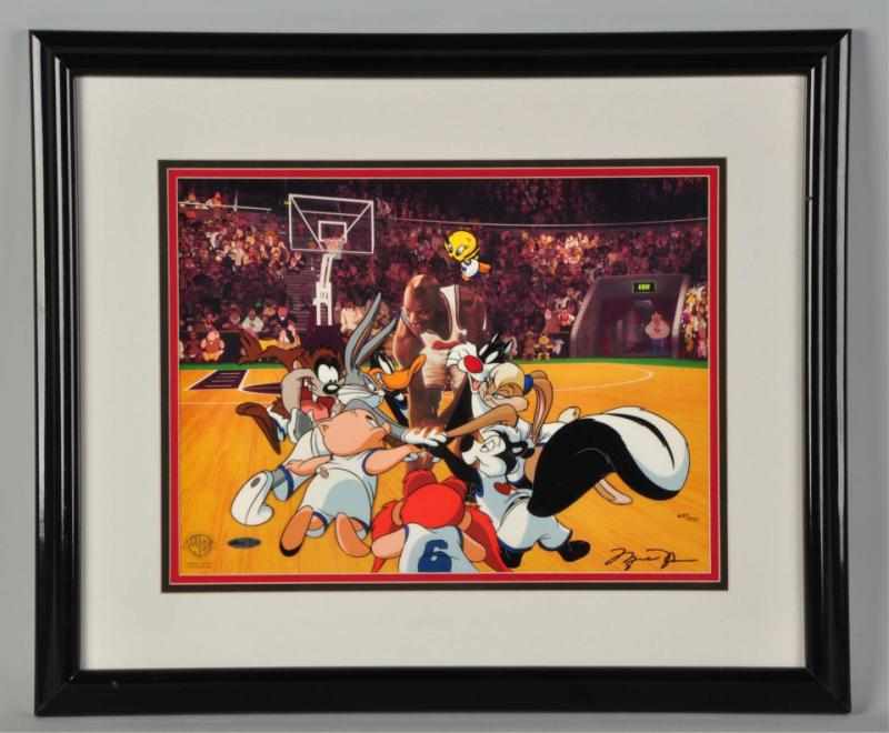 Appraisal: Framed Michael Jordan Space Jam Cel Description Marked Warner Bros