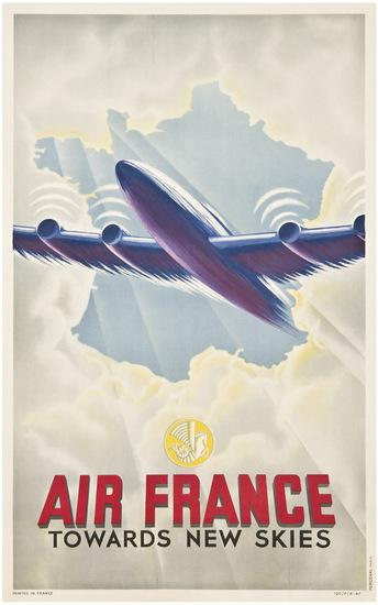 Appraisal: PERCEVALAIR FRANCE TOWARDS NEW SKIES Lithograph in colors printed by