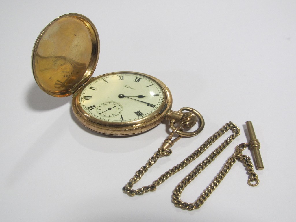 Appraisal: Rolled gold Waltham pocket watch with chain