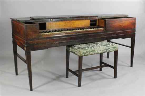 Appraisal: George Dettmer Son An inlaid mahogany and satinwood piano forte